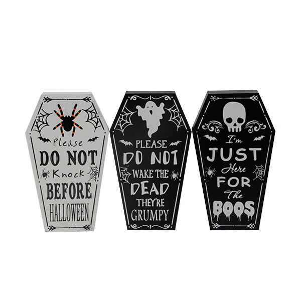 Wooden Halloween Coffin Board