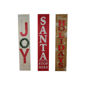 Christmas Vertical Plaque Letters Sign