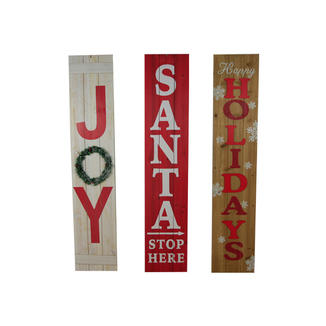 Christmas Vertical Plaque Letters Sign