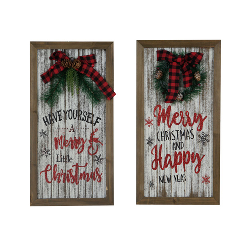 Rustic Christmas Porch Hanging Sign