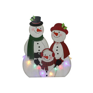 Snowman Family Christmas Ornaments With Lantern