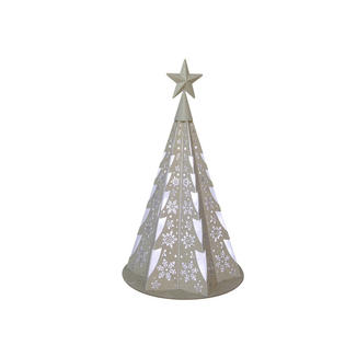 Silver Wooden Tabletop Christmas Decor Ornament