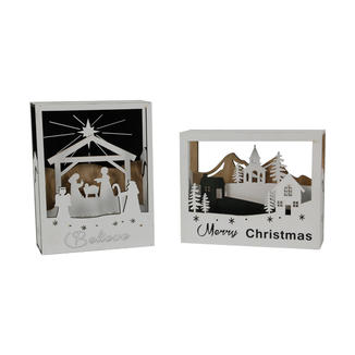 3D Wooden Craft Gift Believe Christmas Decoration