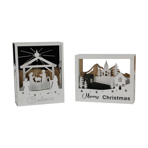3D Wooden Craft Gift Believe Christmas Decoration