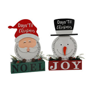 Noel JOY Christmas Sign Santa Claus Snowman Decor