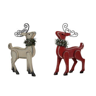Christmas Wooden Movable Deer Table Decoration