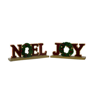 Christmas Ornaments Joy Noel Wooden Letters Decor