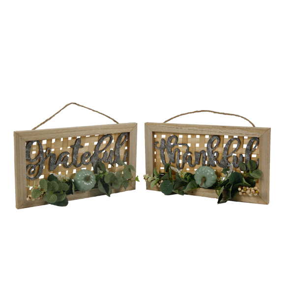 Rectangular Flower Basket Wooden Hanging