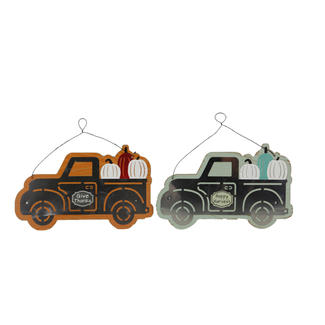Truck-shaped Wooden Harvest Wall Hanging