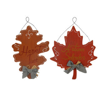 Maple Leaf-shaped Wooden Decorative Hanging