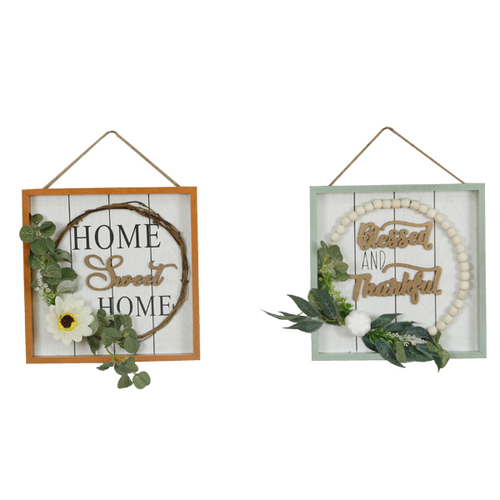 Square Flowers Wall Hanging With Border