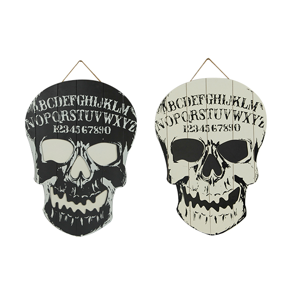 Wooden Halloween  Skull Hanging Decor