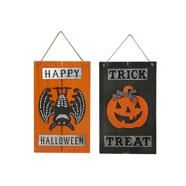 Happy Halloween 2 Pcs  Wall Hanging Ornament