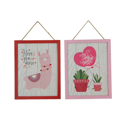 Wooden Cute Pattern Sign Wall Hanging