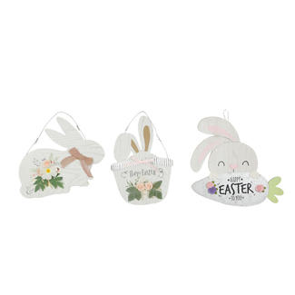Cute Rabbit Wooden Sign Wall Hanging