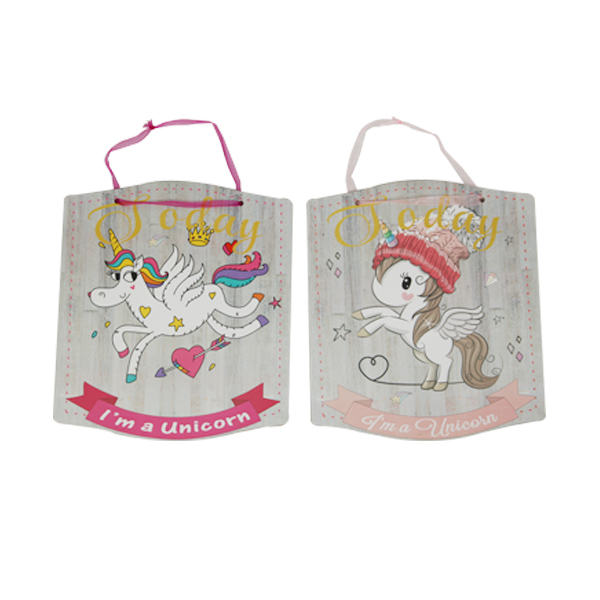 Unicorn Pattern Plaque Sign Wall Hanging