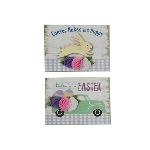 Customized Easter 3d Flower Wooden Sign Ornament