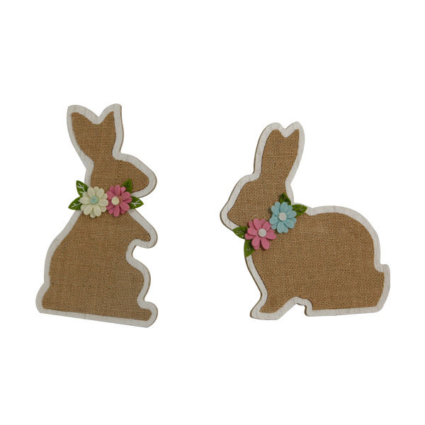 Easter Rabbit Wooden Sign Ornament